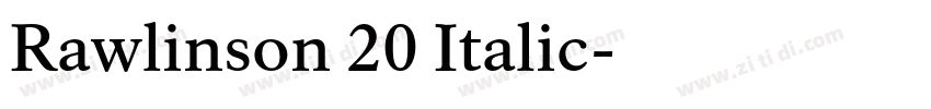 Rawlinson 20 Italic字体转换